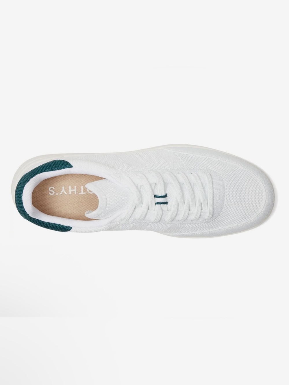 *New Rothy’s Courtside retro sneakers in cream and Green Sz 8.5